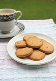Morning tea outdoor with biscuits