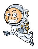 Cartoon cute astronaut