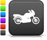 motorcycle icon on square internet button