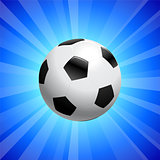 Soccer Ball on Blue Background