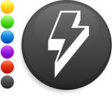 lightening icon on round internet button