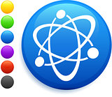 atom icon on round internet button
