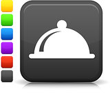 food platter icon on square internet button