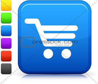 shopping cart icon on square internet button