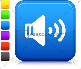 sound speaker icon on square internet button