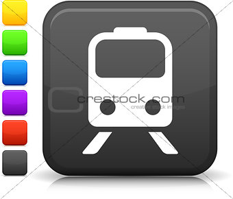 Train icon on square internet button