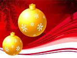 Holiday background with Christmas Ornament and tree