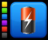 battery icon on square internet button