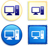 Computer Desktop Button and Stamp