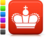 crown icon on square internet button