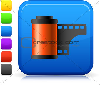 photo film icon on square internet button