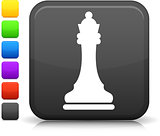 chess queen icon on square internet button