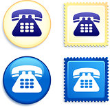 Telephone Stamp and Button