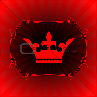 Ornate crown on glowing background