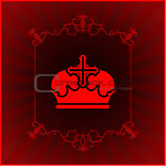 Ornate crown on glowing background