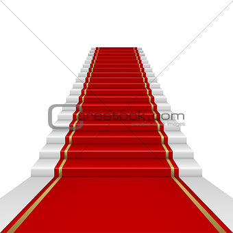 Red carpet with ladder