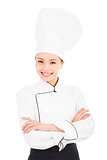 asian young pretty woman chef standing in studio
