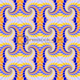 Design seamless colorful abstract pattern. Twirl elements twisti
