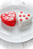 Heart cup cake
