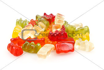 Gummy bears, Colorful jelly bear candies set