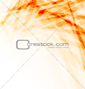 Orange business brochure, abstract background