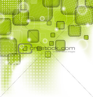Futuristic set squares, abstract green background