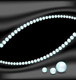 Luxury dark background with pearls