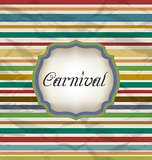 Old colorful card with advertising header for carnival
