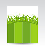 Ecology card with green grass 