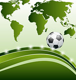 Football background with ball for design card