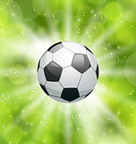 Football light background with ball