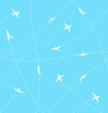Abstract background with airplane lines