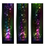 Set of abstract futuristic banners