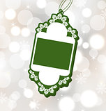 Christmas sale label on glowing background