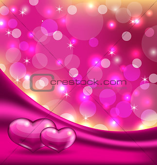 Valentine's background with beautiful hearts