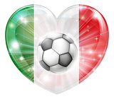 Italy flag soccer heart flag