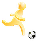 Person playing soccer 