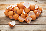 pile of broken eggshells