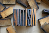 Autism Letterpress Type