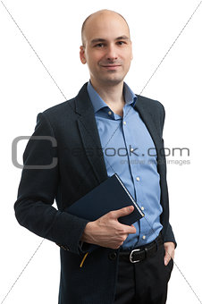 Portrait of happy young businessman