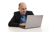Businessman with laptop computer