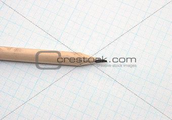 pencil on graph paper background 