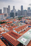 Singapore Chinatown with Modern Skyline