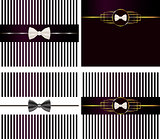 striped backgrounds with  bow tie