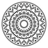 Tribal folk aztec geometric pattern in circle