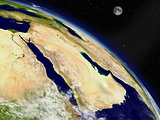 Arabian peninsula from space