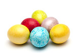 Coloured easter eggs