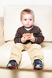 Child eating a toast