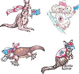 Australian marsupials animals