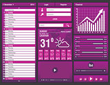 flat design elements for mobile app